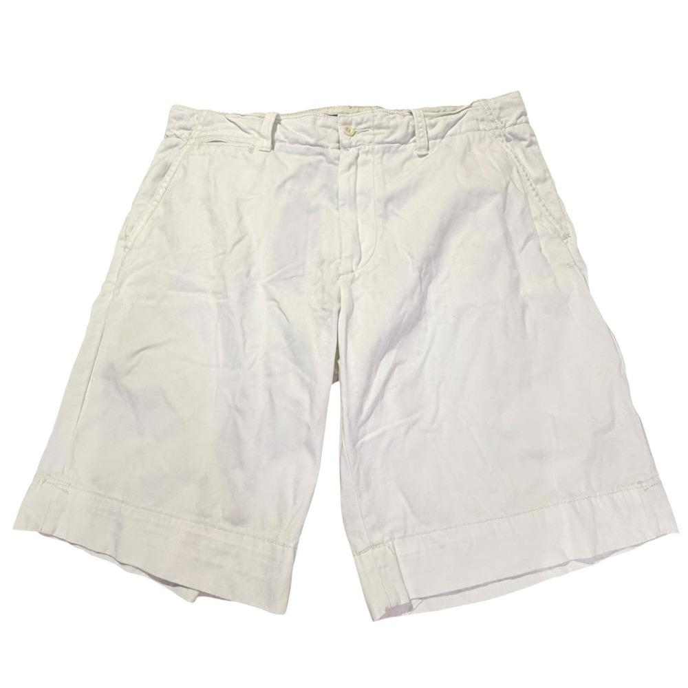 Polo Ralph Lauren Mens White Cotton Chino Shorts Size‎ 38 Classic Fit Casual